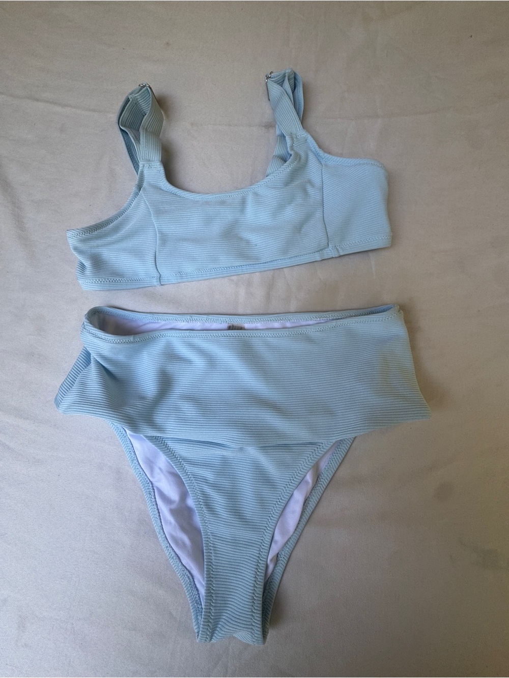 Girls beach vacation ready light Blue bikini 2 piece size S